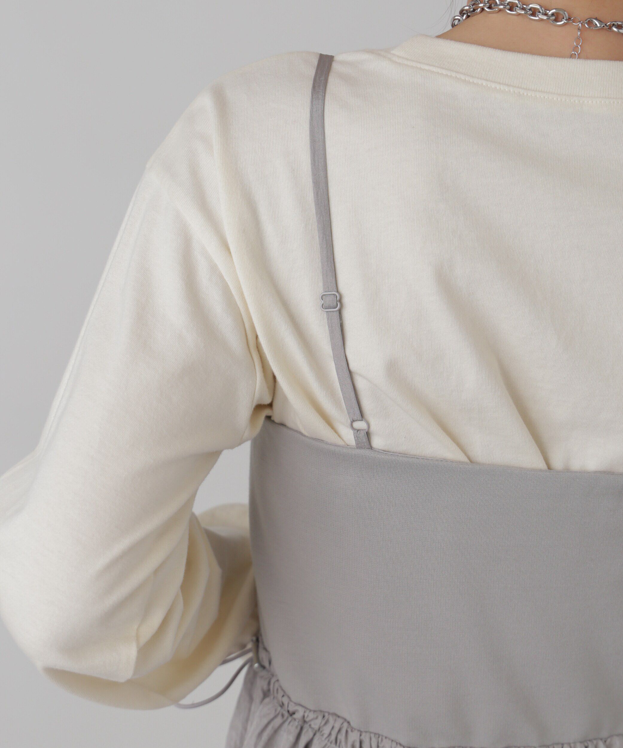  「異素材ドッキングキャミワンピース」|ワンピース|