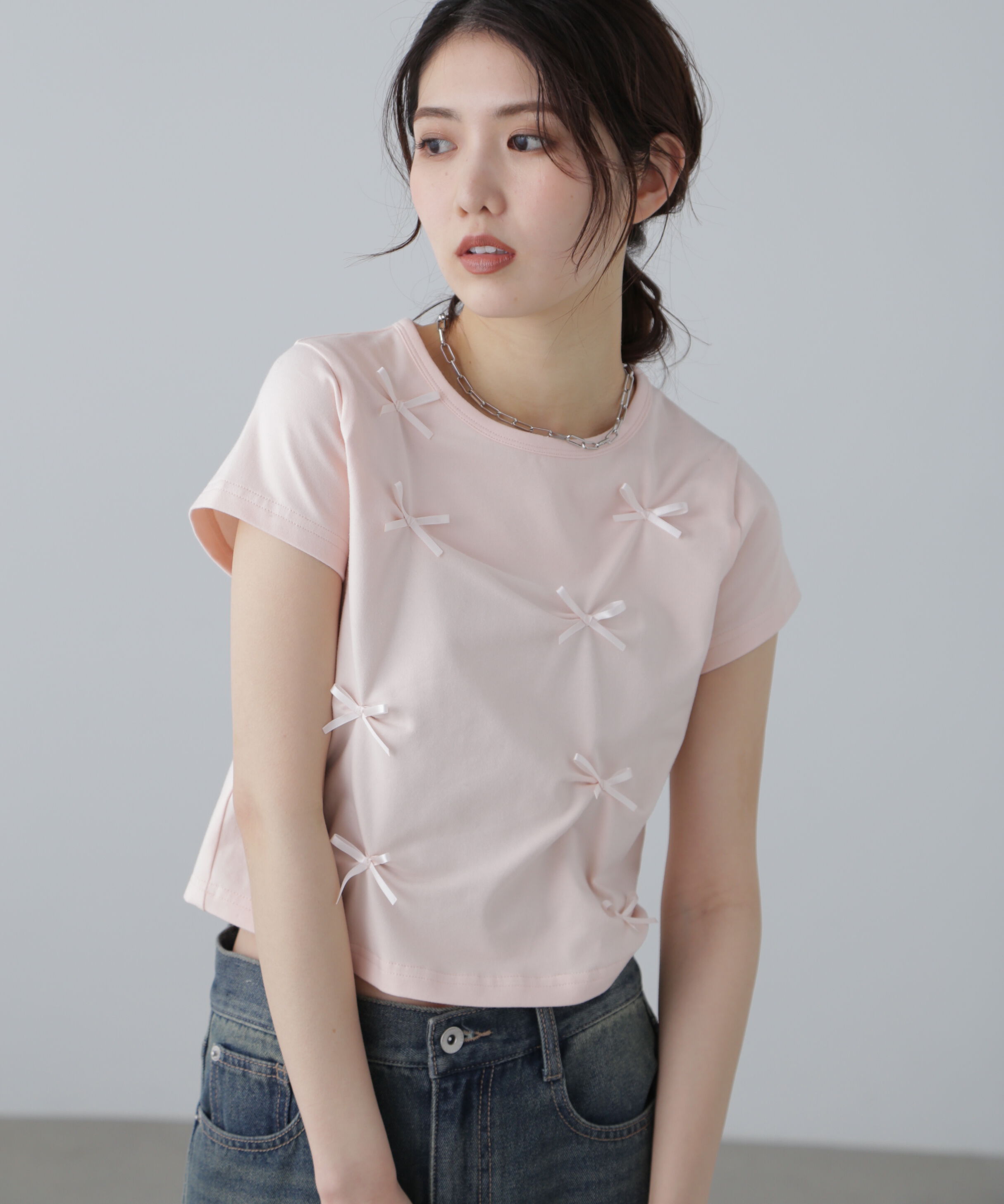  「リボンTシャツ」|Tシャツ・カットソー|