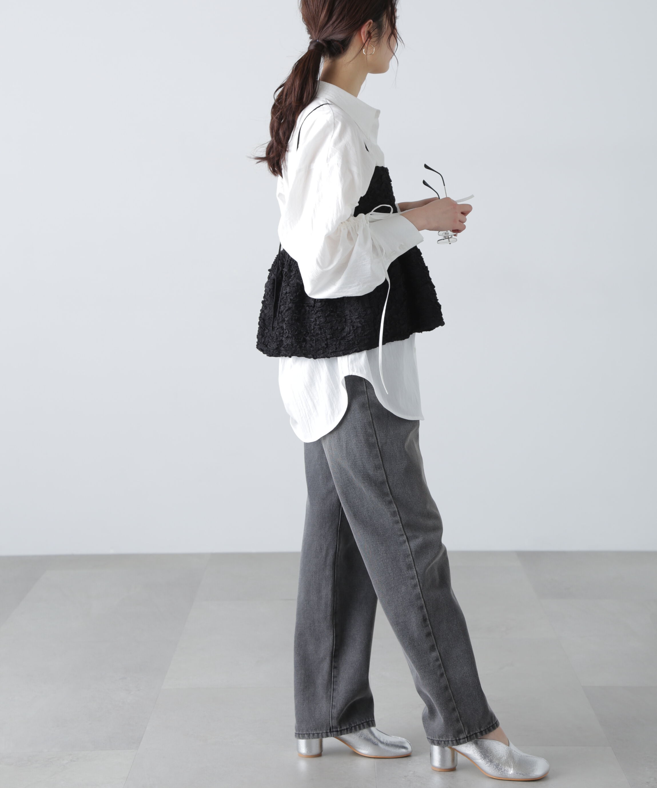  「袖シャーリングオーバーシャツ」|シャツ・ブラウス|