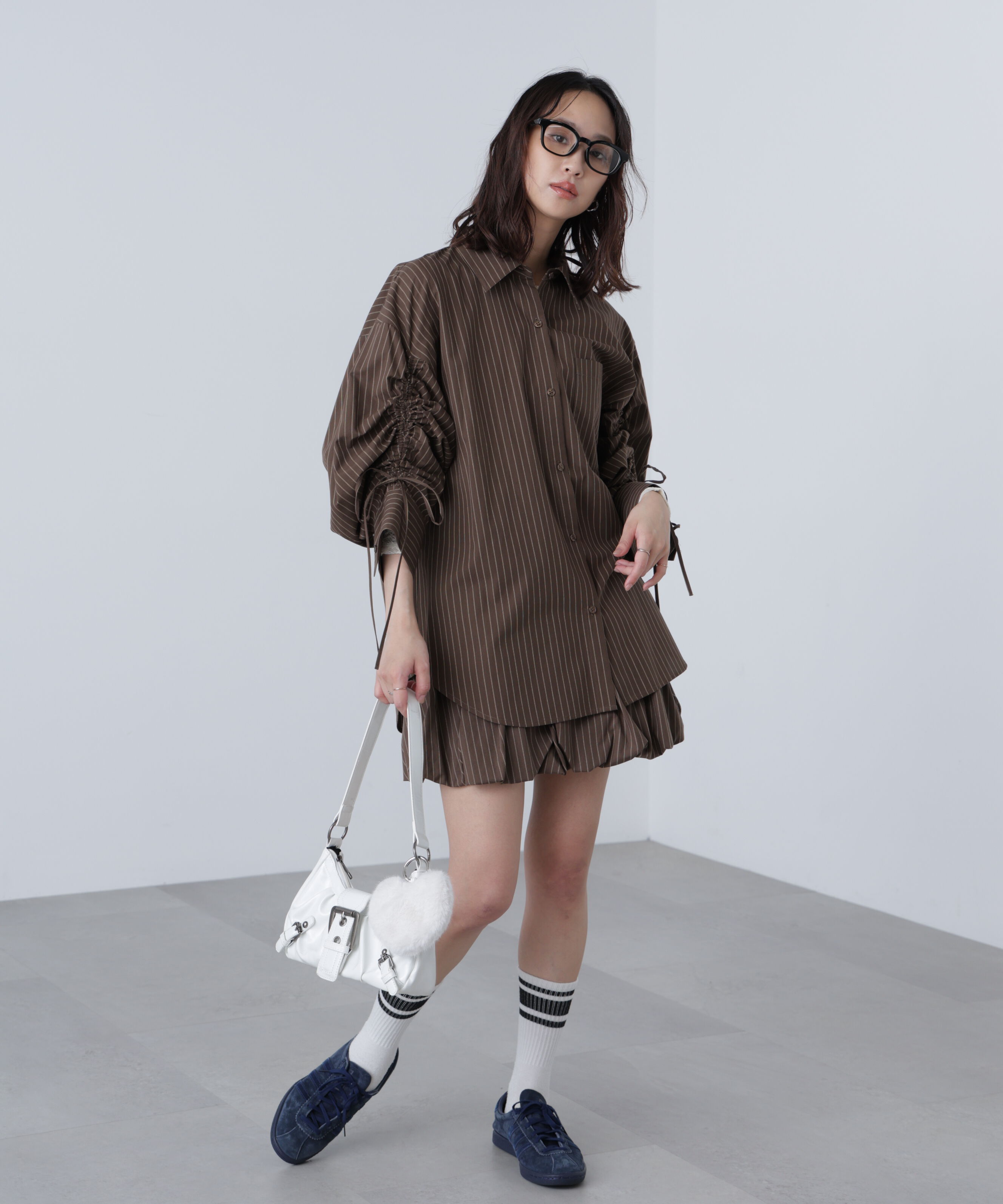  「袖シャーリングオーバーシャツ」|シャツ・ブラウス|