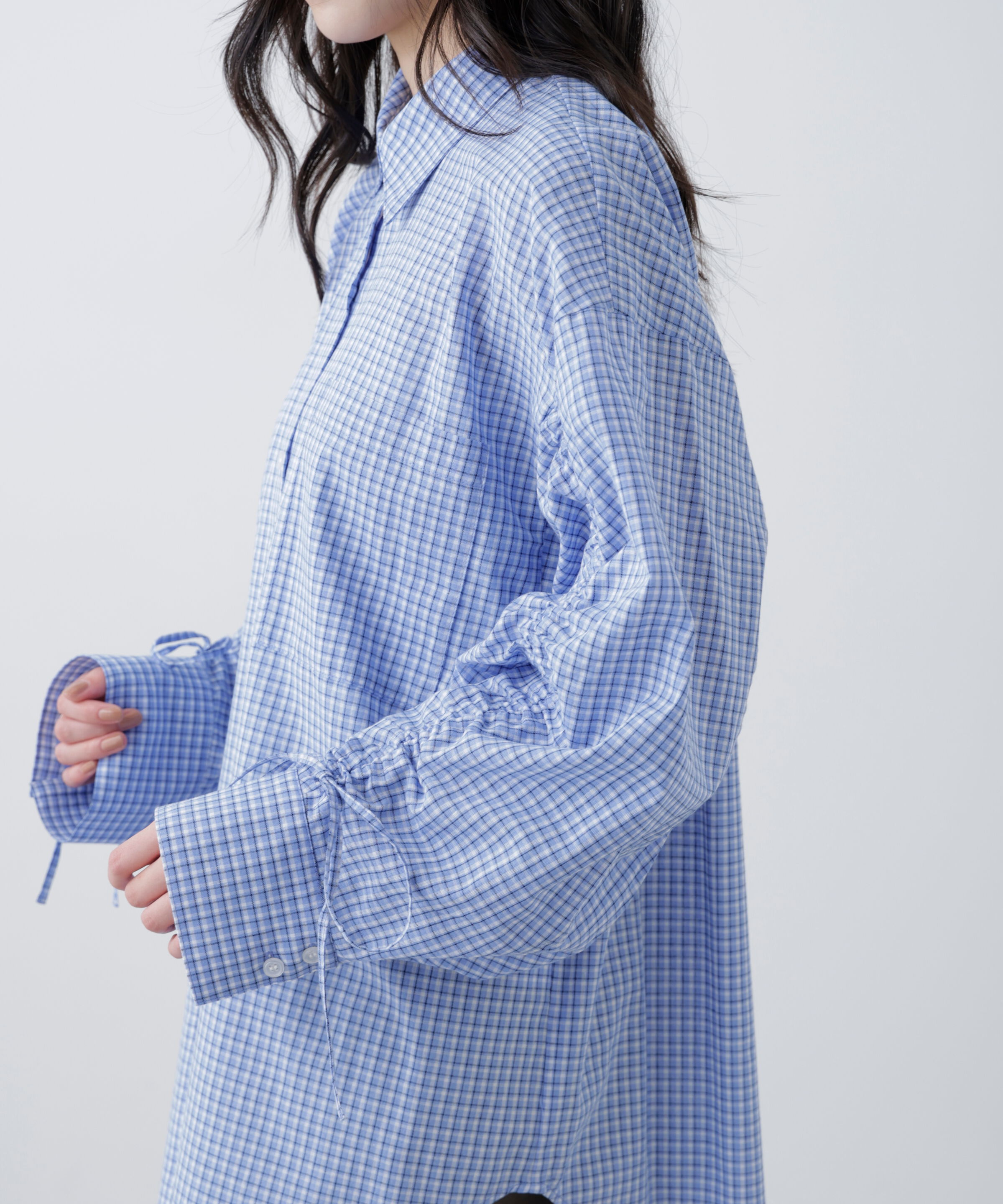  「袖シャーリングオーバーシャツ」|シャツ・ブラウス|