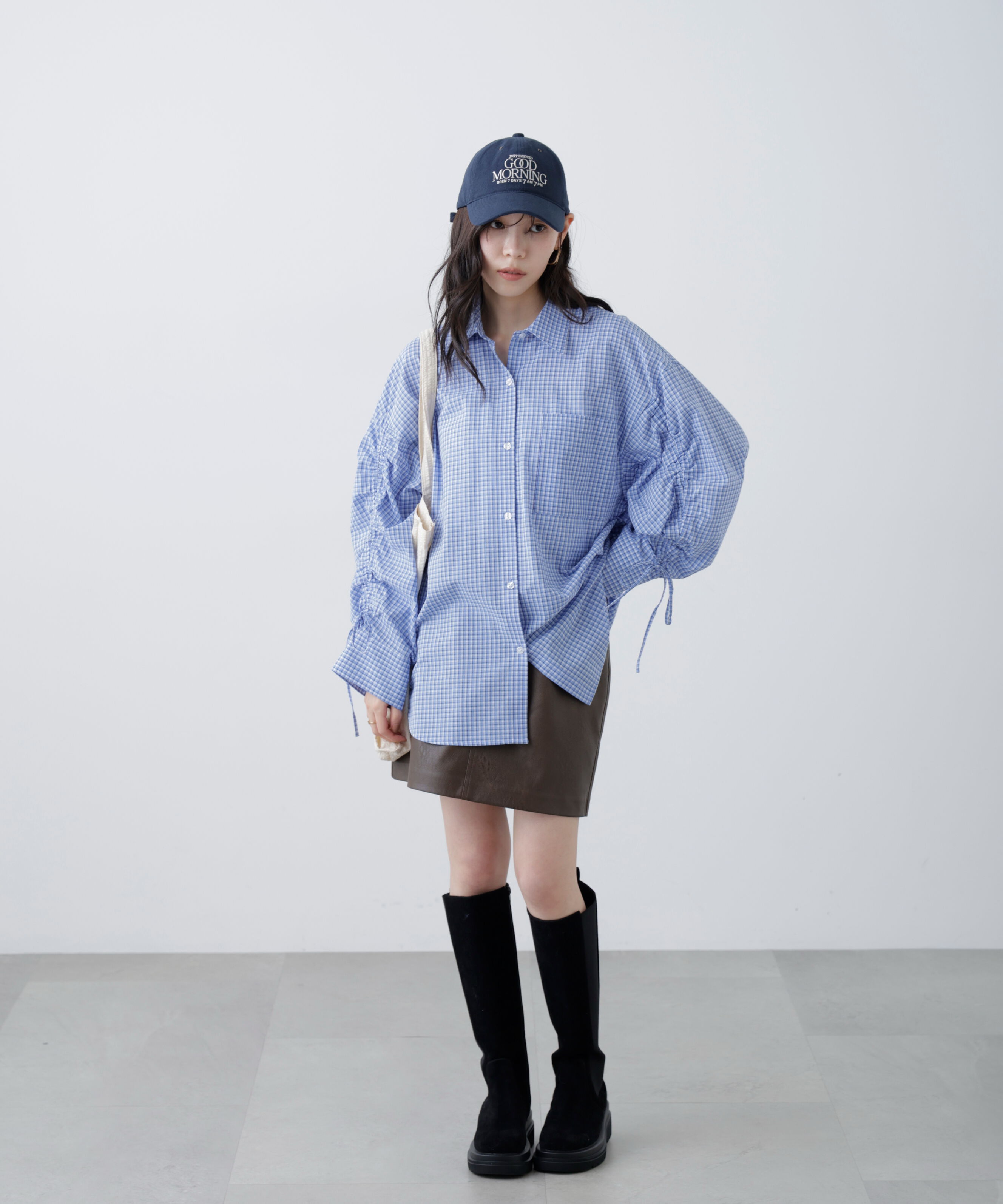  「袖シャーリングオーバーシャツ」|シャツ・ブラウス|