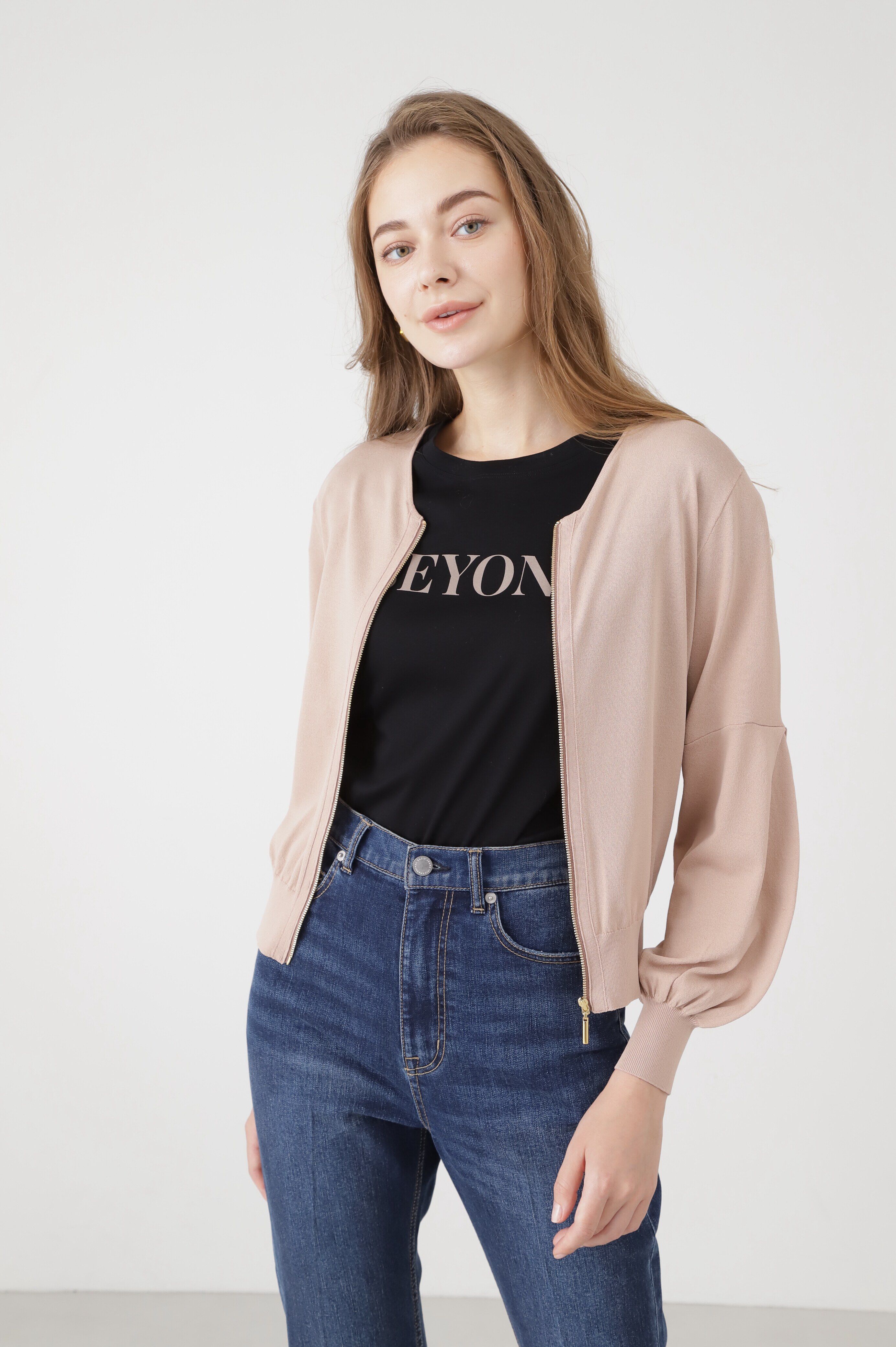  「ジップアップシアーニットブルゾン」|その他|