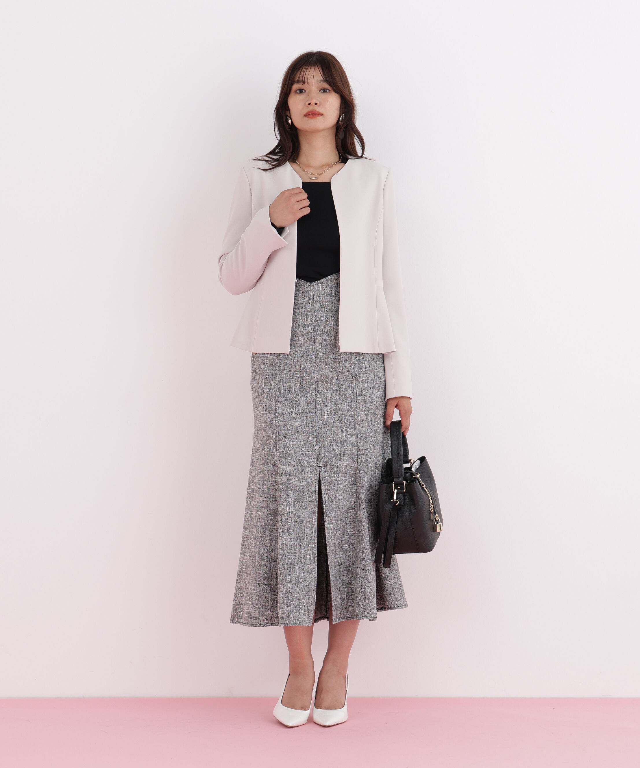  「キーネックペプラムジャケット」|その他|