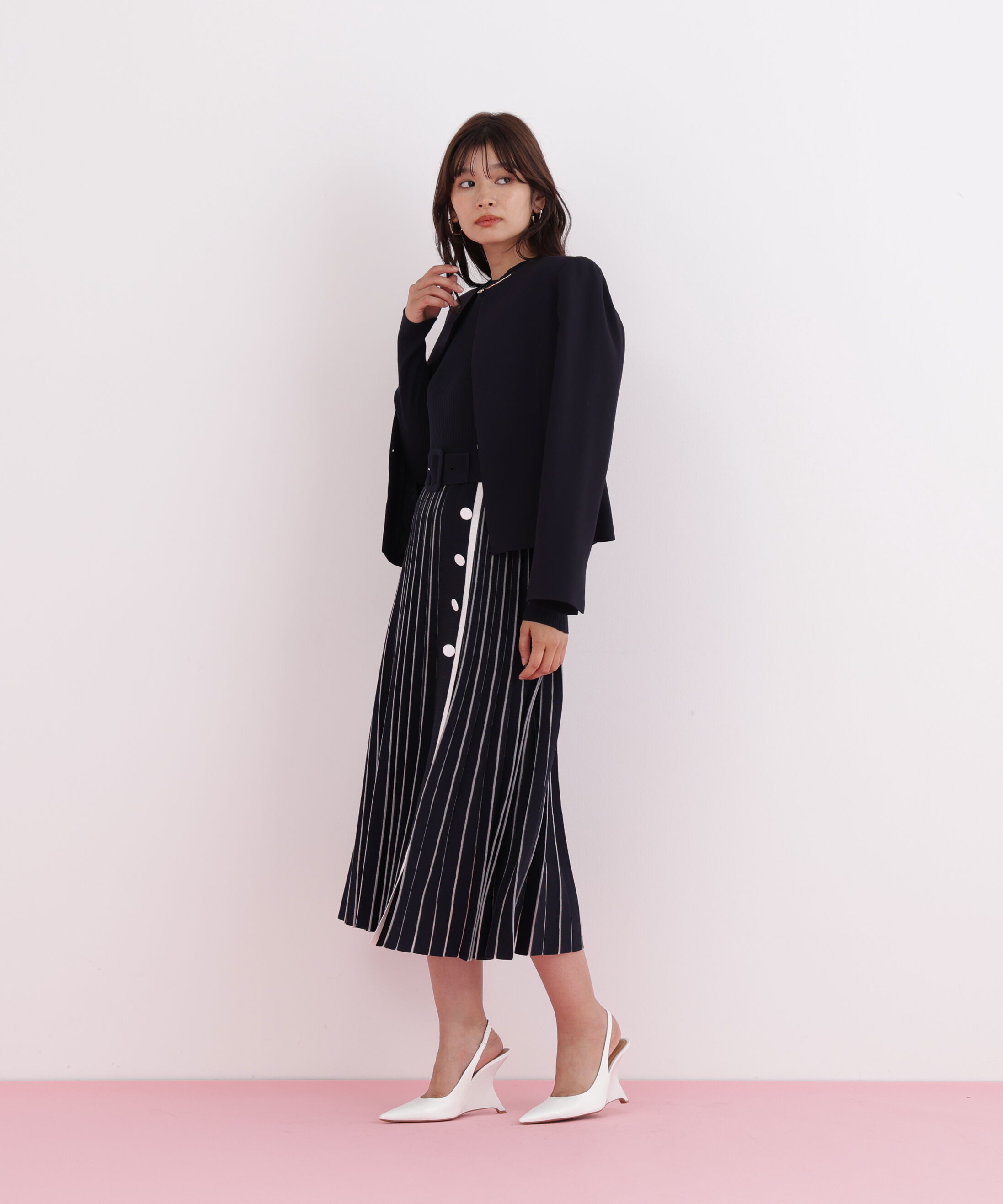  「キーネックペプラムジャケット」|その他|