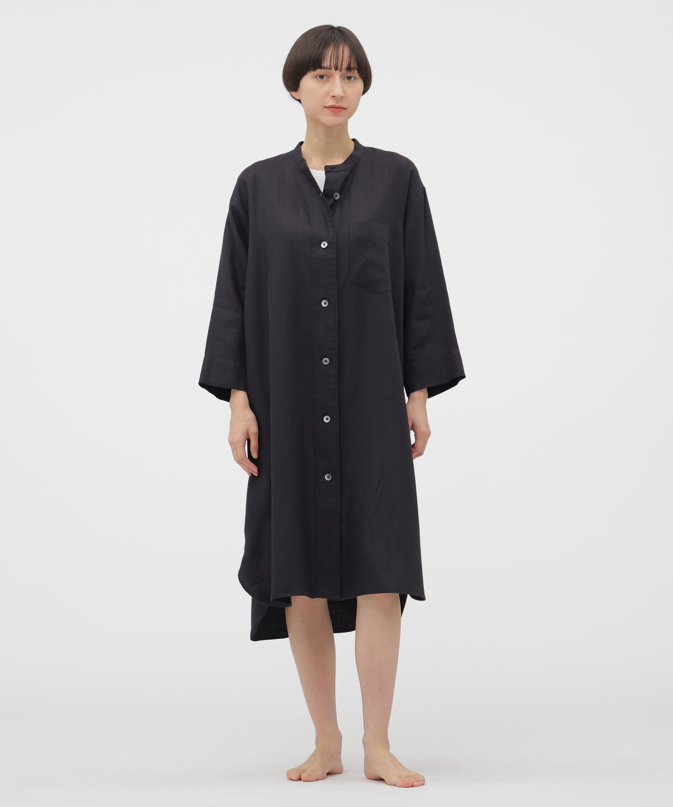 MARGARET HOWELL HOUSEHOLDGOODS「BRUSHED LINEN TWILL DRESS」|ワンピース|SLATE7