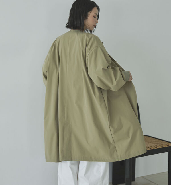 Doux archives「ノーカラーロングコート」|ダッフルコート|