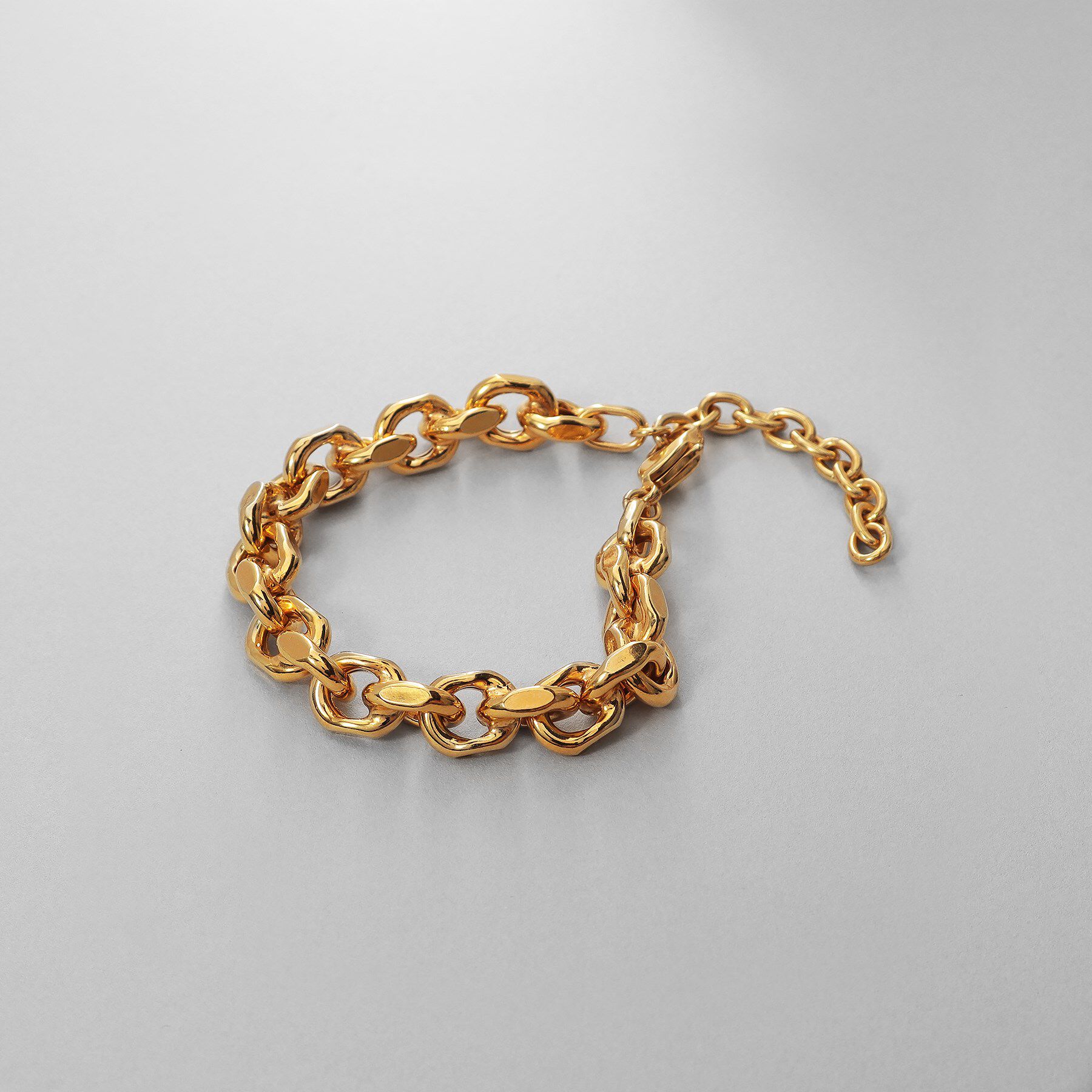 COCOSHNIK ONKITSCH「シルバー デザインチェーン ホロウカットケーブルブレスレット GP」|ブレスレット・バングル|