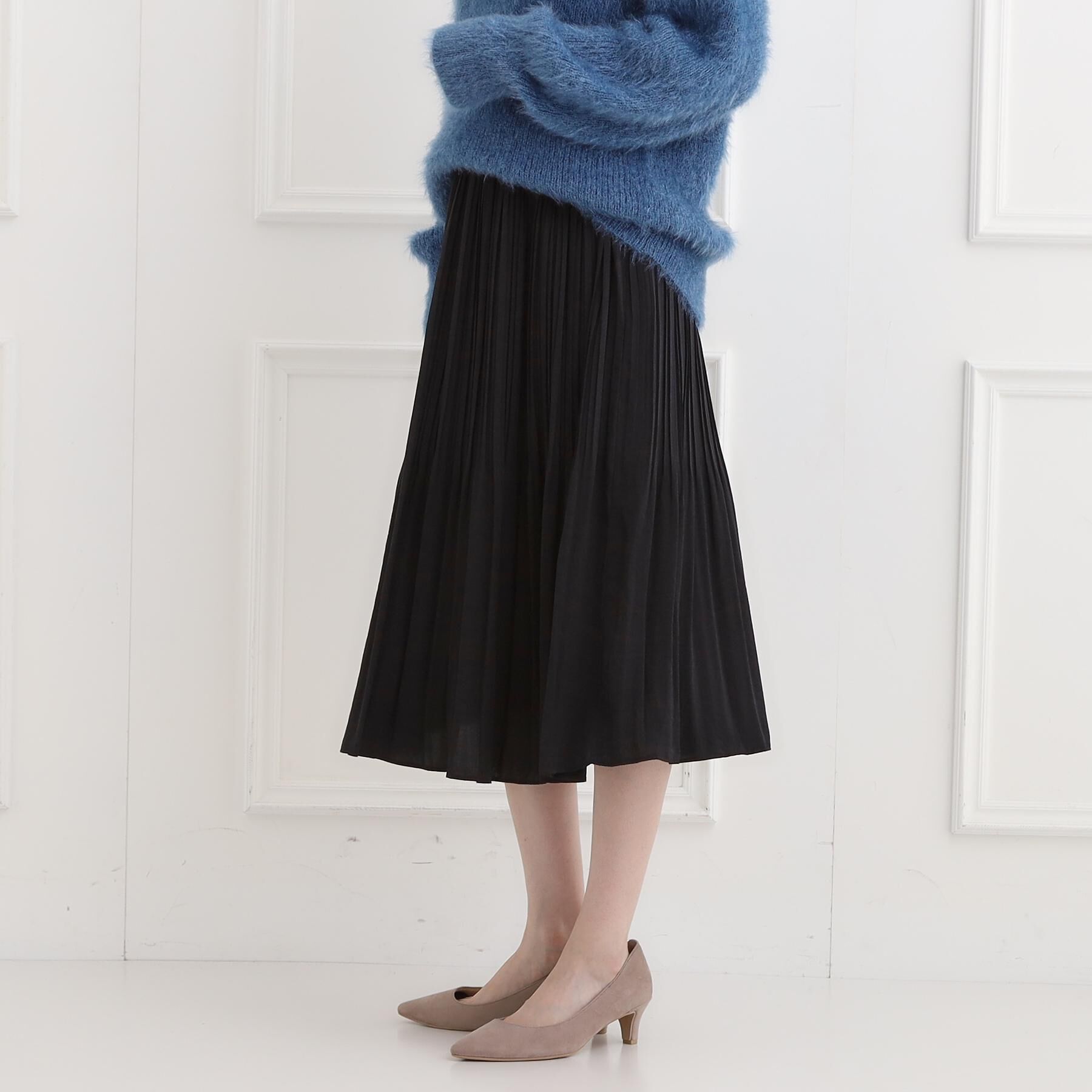 SHOO･LA･RUE「【洗濯機可/着丈選べる】オンにもオフにも 軽やかプリーツスカート」|スカート|