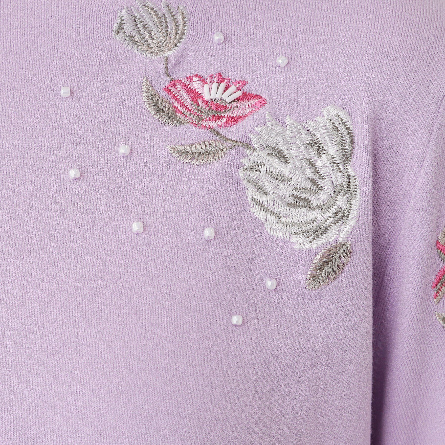 SunaUna「【SS～Lサイズ展開／フラワー刺繍】クラフトプルオーバー」|ニット・セーター|