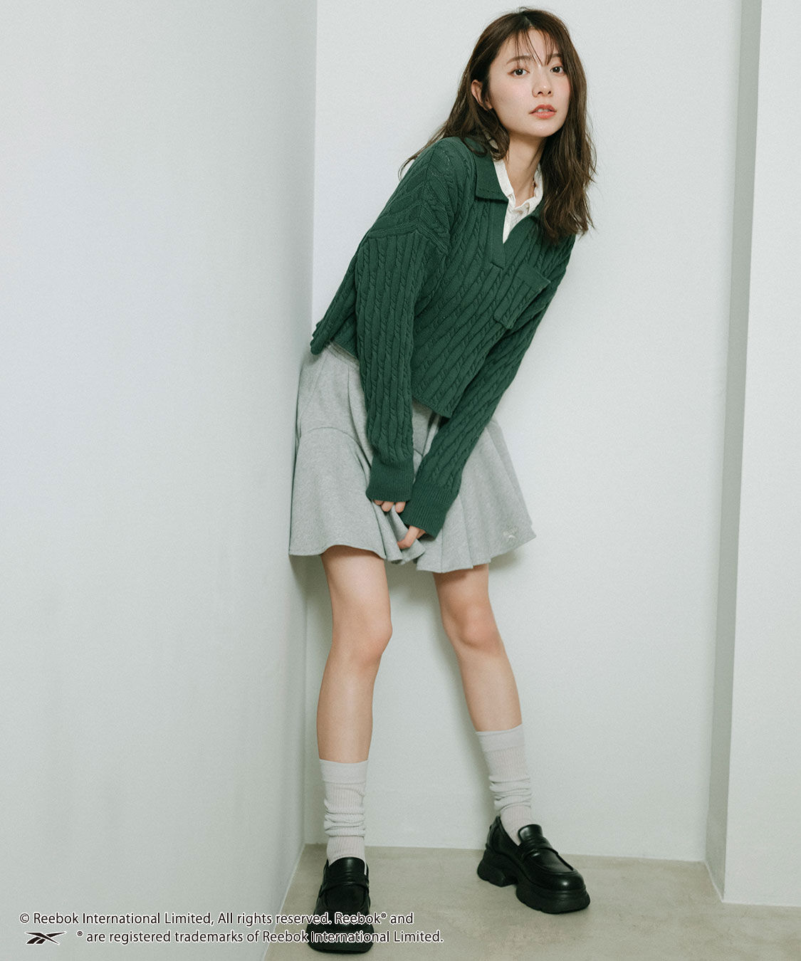 COCO DEAL「《COCO DEAL/Reebok》裏毛サーキュラーミニスカート」|スカート|