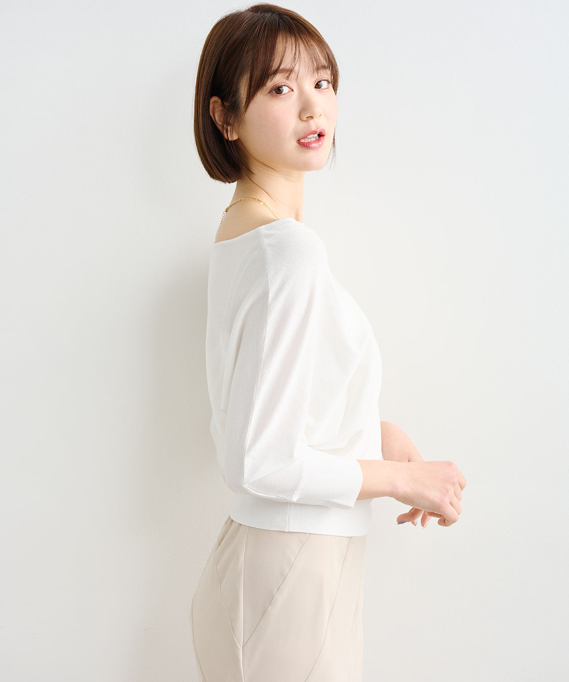 COCO DEAL「アシメドレープニット」|ニット・セーター|