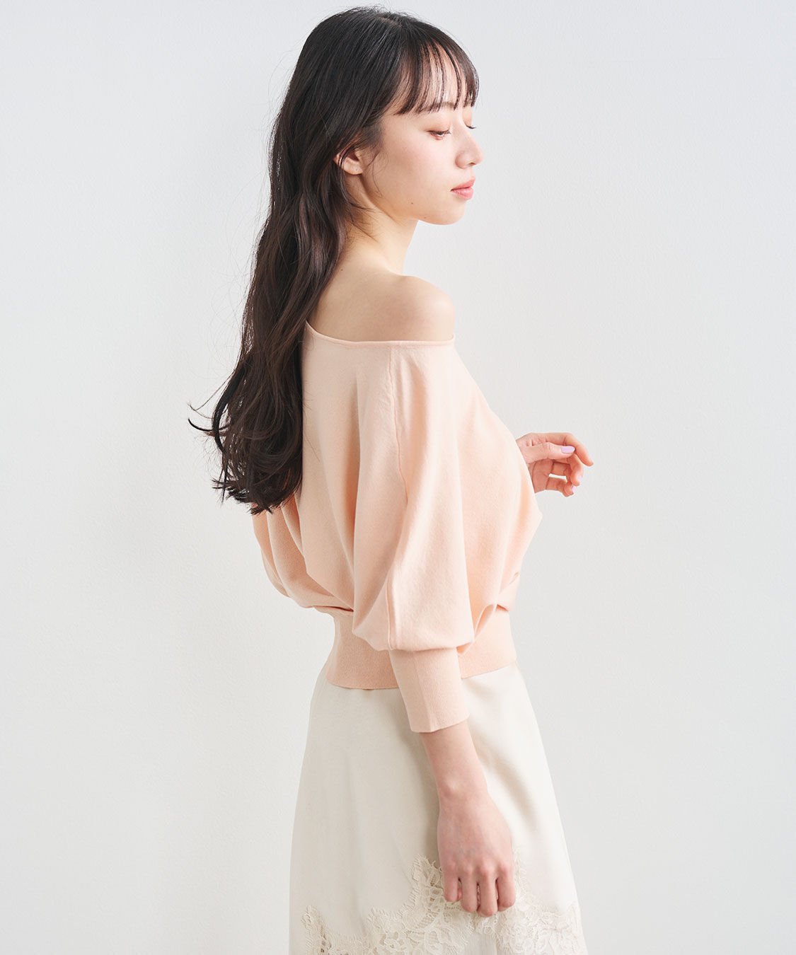 COCO DEAL「アシメドレープニット」|ニット・セーター|