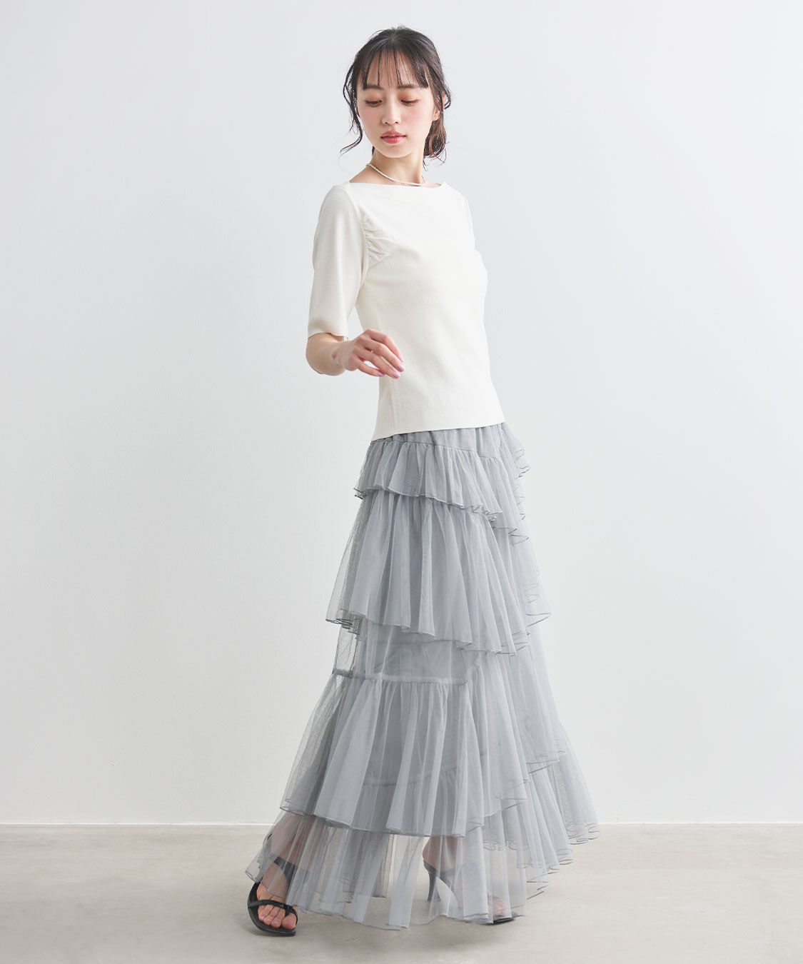 COCO DEAL「ティアードギャザーチュールスカート」|スカート|
