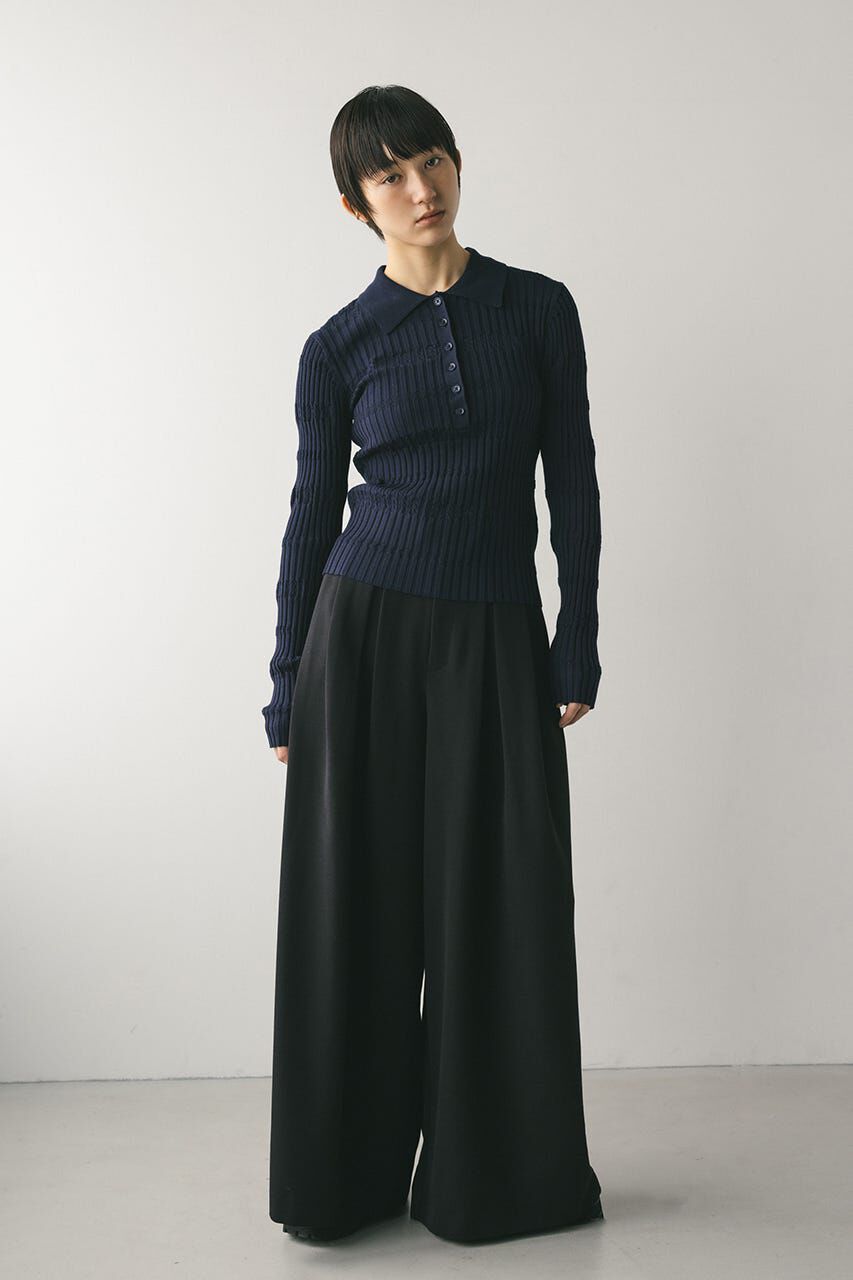 STYLEMIXER「アイレットリブニットポロ」|ニット・セーター|