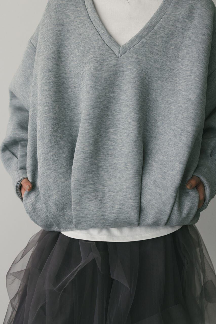 STYLEMIXER「Vネックフォルムダンボールトップ」|Tシャツ・カットソー|