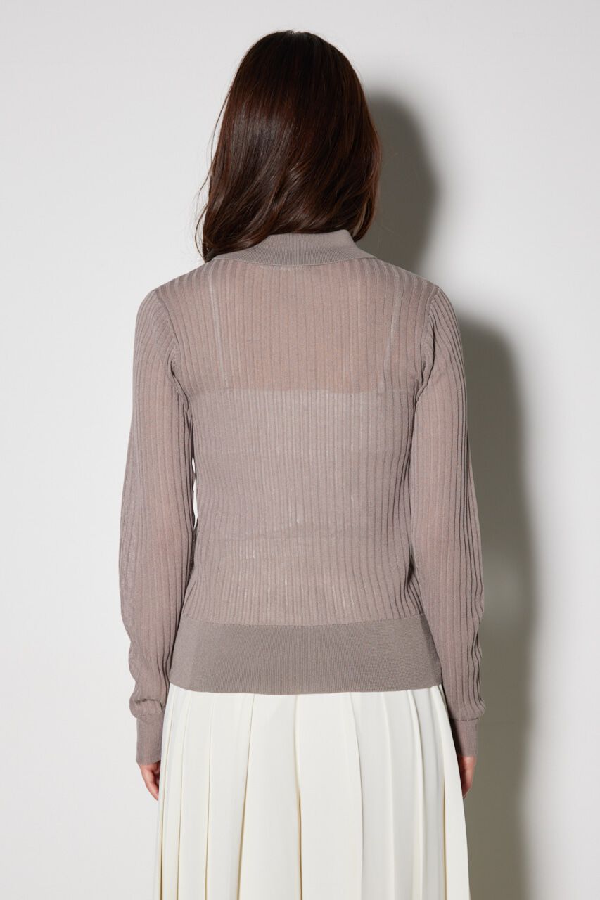 rienda「シアーポロニットトップス」|ニット・セーター|