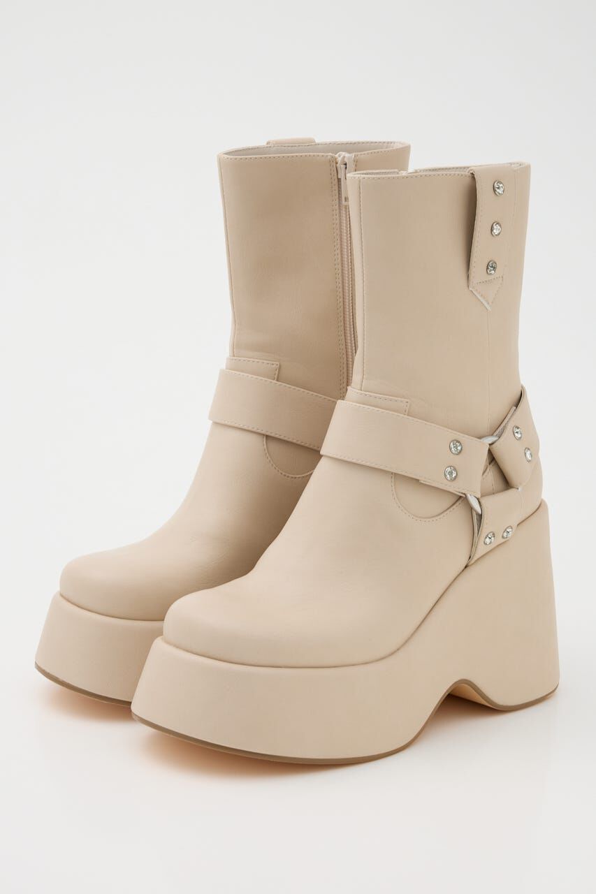 rienda「エンジニアウェッジヒールショートブーツ」|その他|