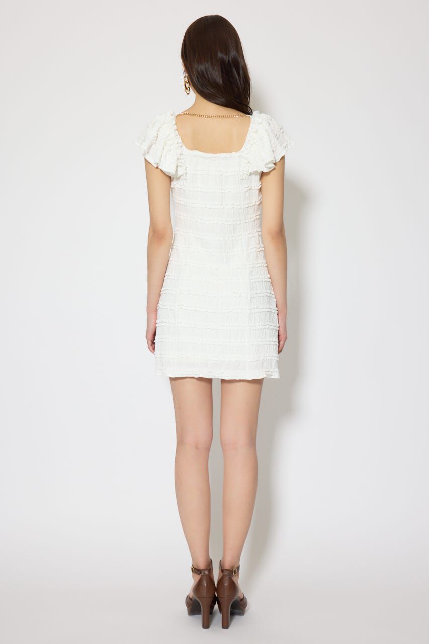 rienda「ショルダーフリルカットミニワンピース」|ワンピース|