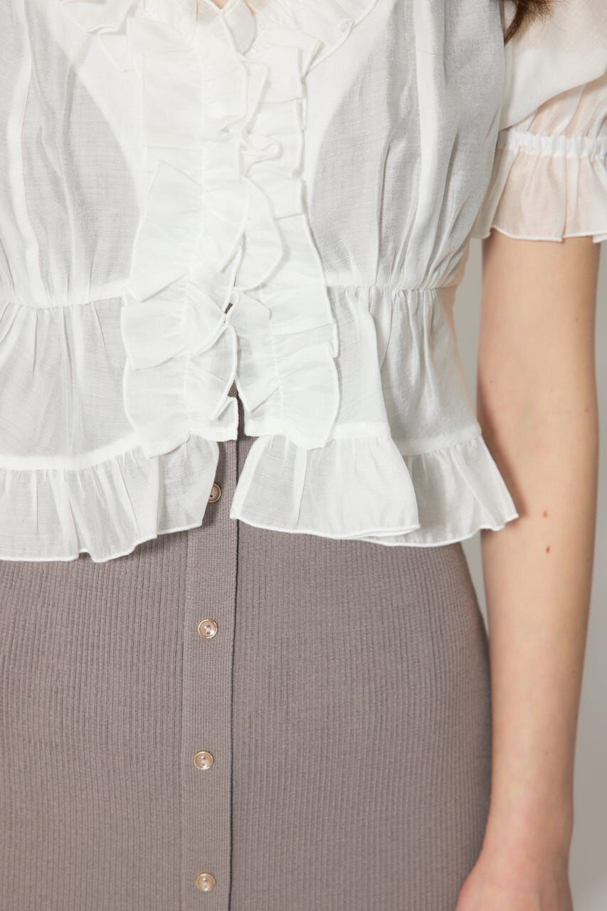 rienda「シフォンカーデセットタイトニットワンピース」|ワンピース|