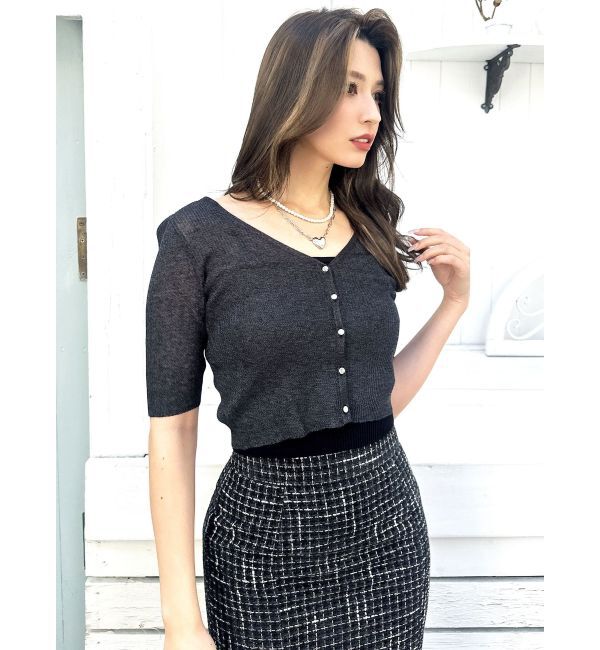 RESEXXY「ポイントハート2連ネックレス」|ネックレス|