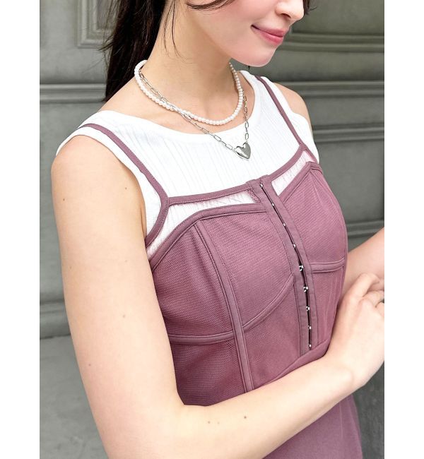 RESEXXY「ポイントハート2連ネックレス」|ネックレス|