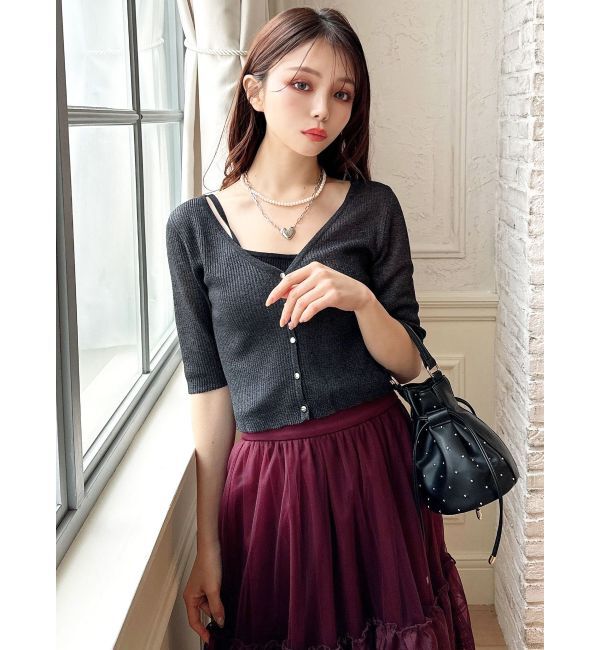 RESEXXY「ポイントハート2連ネックレス」|ネックレス|