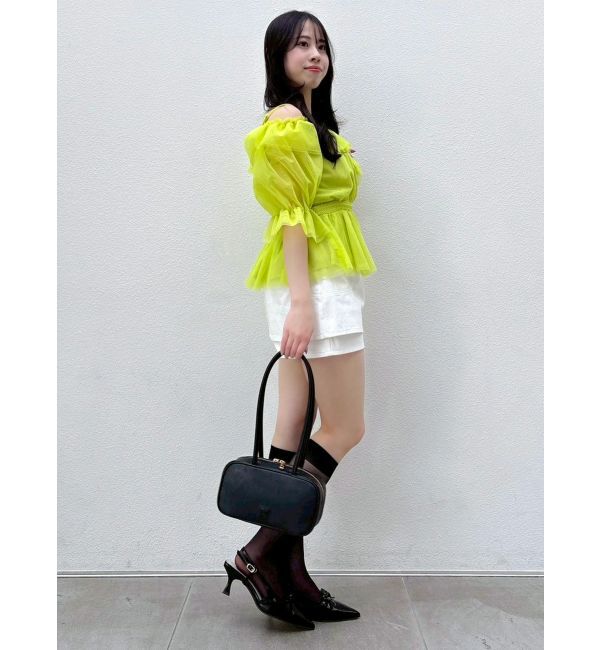 dazzlin「シアーペプラムボリュームオフショルトップス」|シャツ・ブラウス|