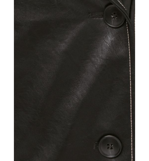 MURUA「スタンドネックフェイクレザージャケット」|ブルゾン・スタジャン|