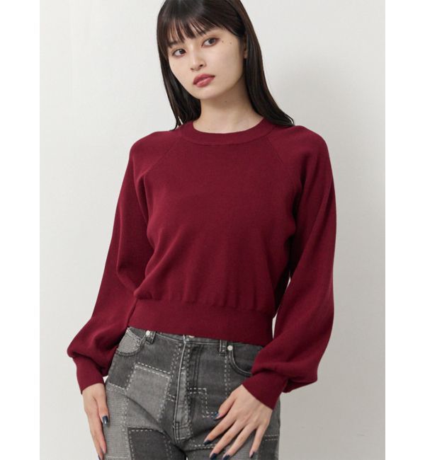 MURUA「ボリュームスリーブニット」|ニット・セーター|ボルドー