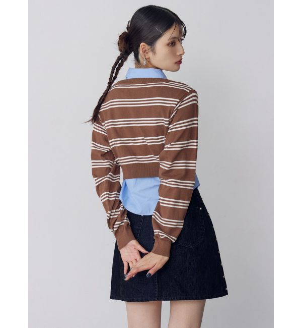 MURUA「シャツレイヤードマルチウェイニット」|ニット・セーター|