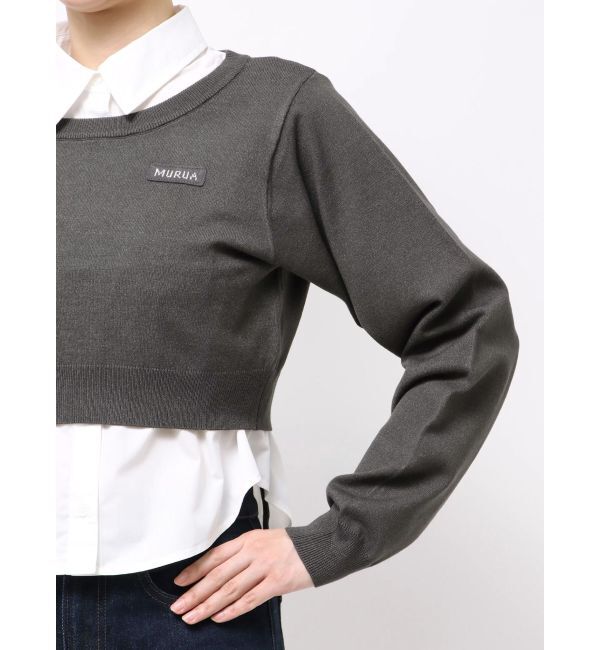 MURUA「シャツレイヤードマルチウェイニット」|ニット・セーター|