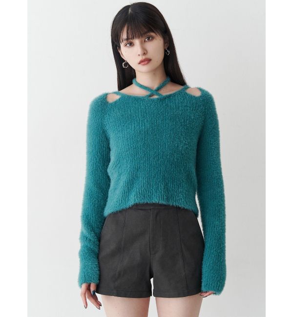 MURUA「ミニシャギーカットアウトニット」|ニット・セーター|