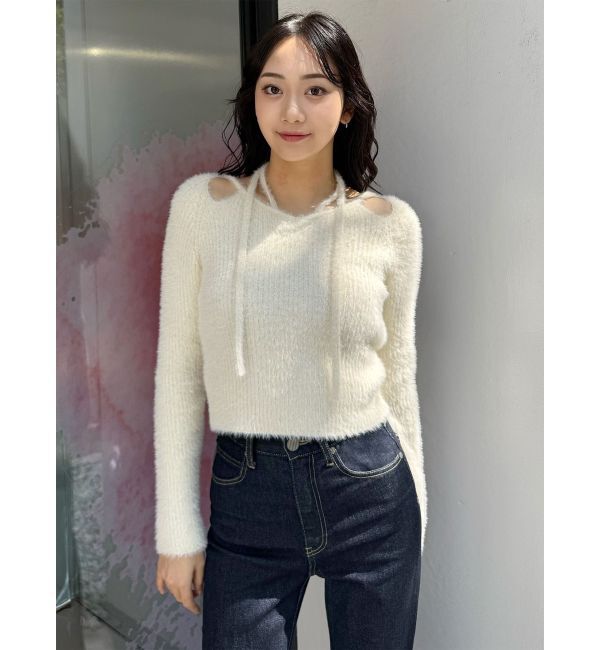 MURUA「ミニシャギーカットアウトニット」|ニット・セーター|