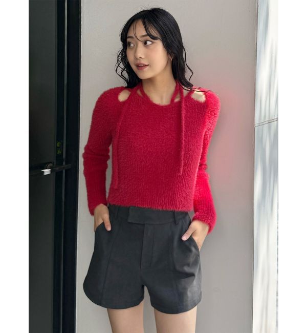 MURUA「ミニシャギーカットアウトニット」|ニット・セーター|