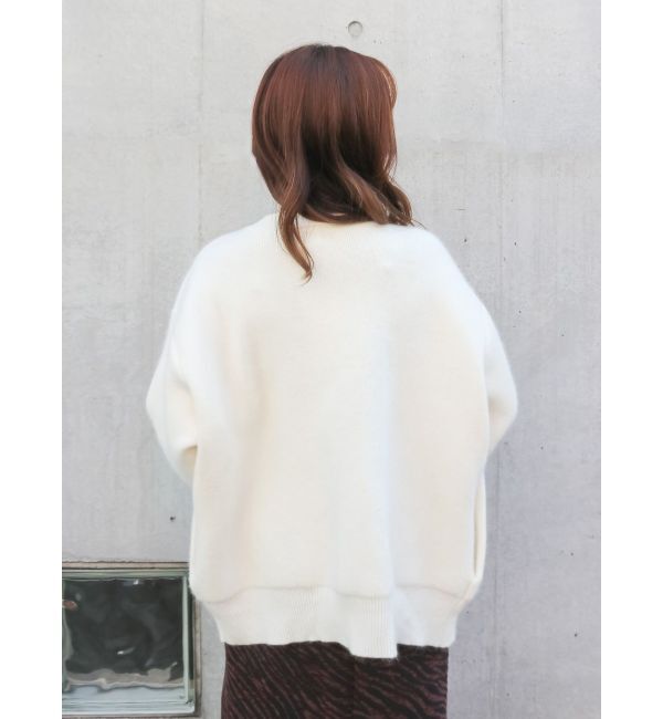 Ungrid「アンゴラ混ジップニットカーデ」|カーディガン|