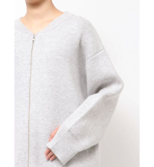 Ungrid「アンゴラ混ジップニットカーデ」|カーディガン|