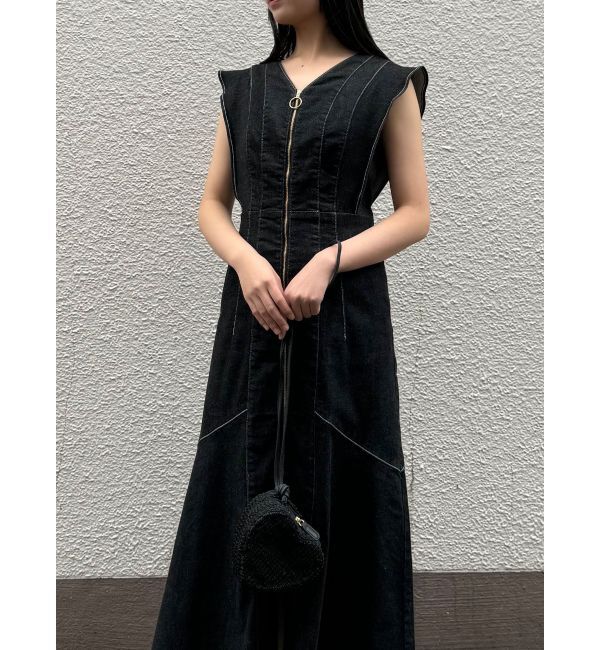 LAGUNAMOON「【Leeコラボ】フレアスリーブデニムワンピース」|ワンピース|