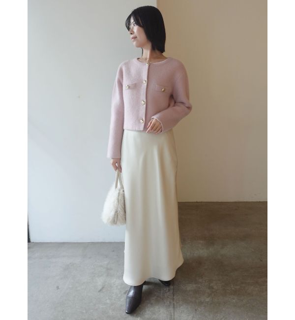 LAGUNAMOON「バイヤスサテンナロースカート」|スカート|