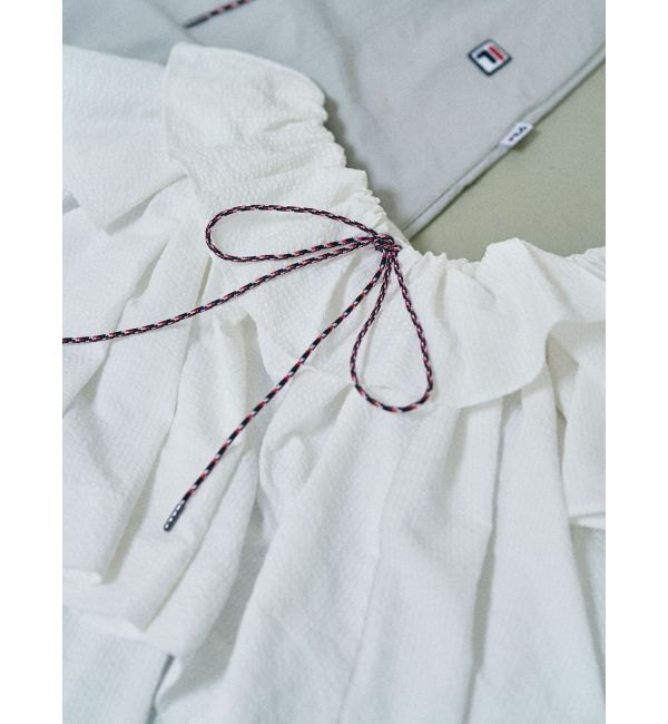 LAGUNAMOON「【FILA別注】フリルオフショルブラウス」|シャツ・ブラウス|