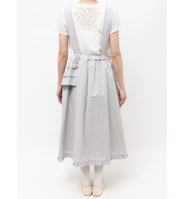 merry jenny「レースアップリケエプロンワンピース」|ワンピース|