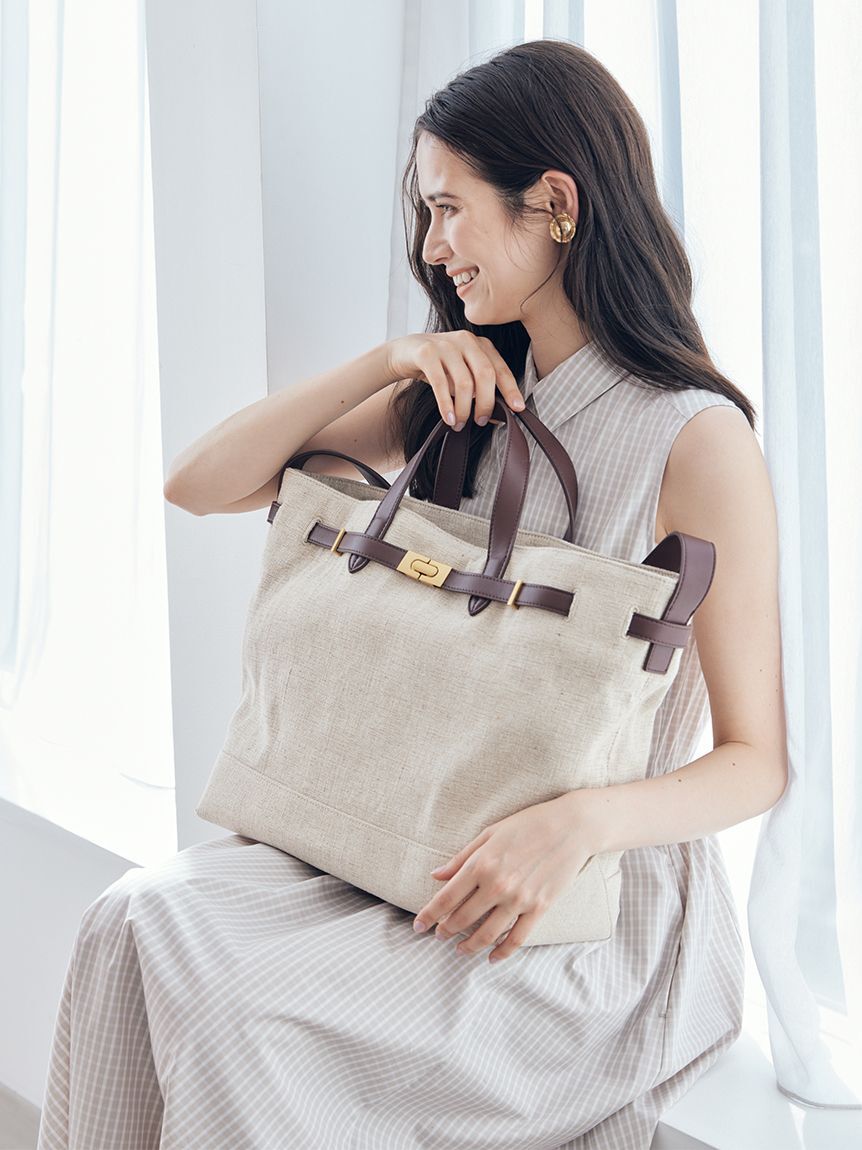 Mila Owen「ベルト付きキャンバストートバッグ」|トートバッグ|