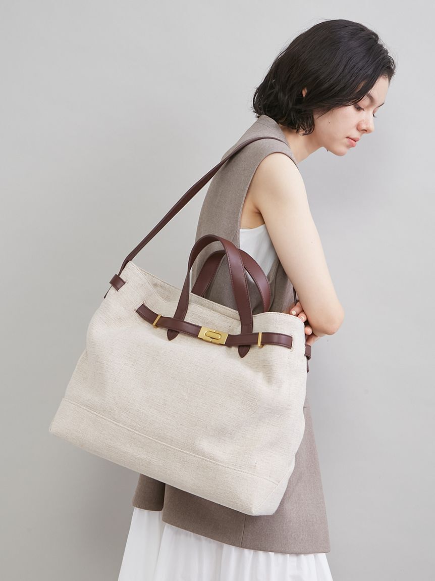 Mila Owen「ベルト付きキャンバストートバッグ」|トートバッグ|