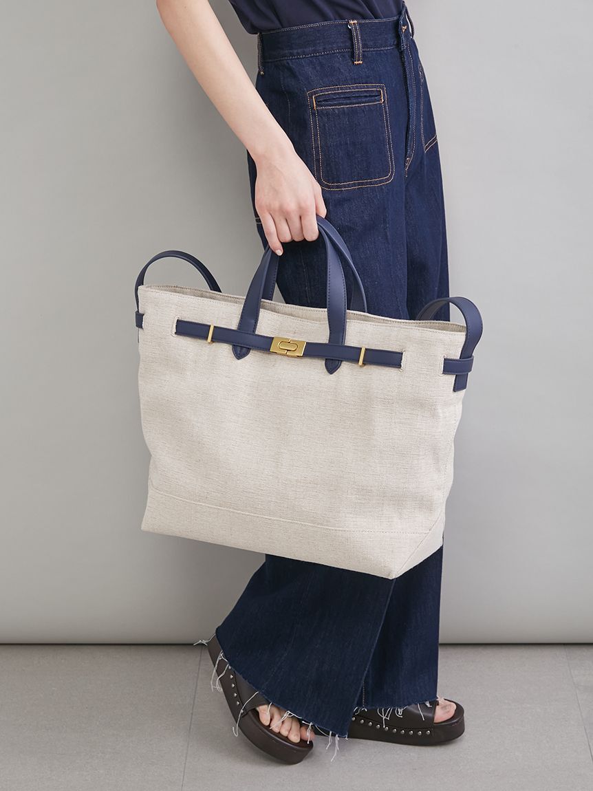 Mila Owen「ベルト付きキャンバストートバッグ」|トートバッグ|