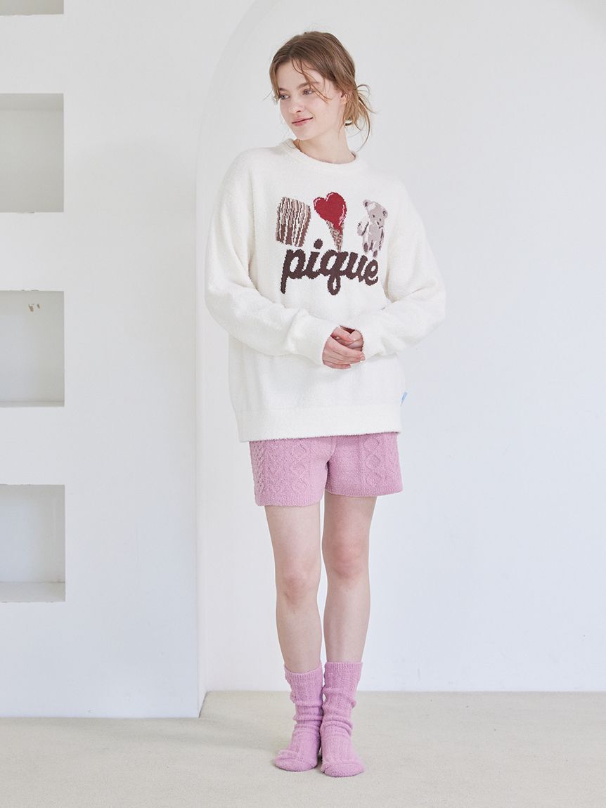 gelato pique「ワンポイントジャガードプルオーバー」|ルームウェア|