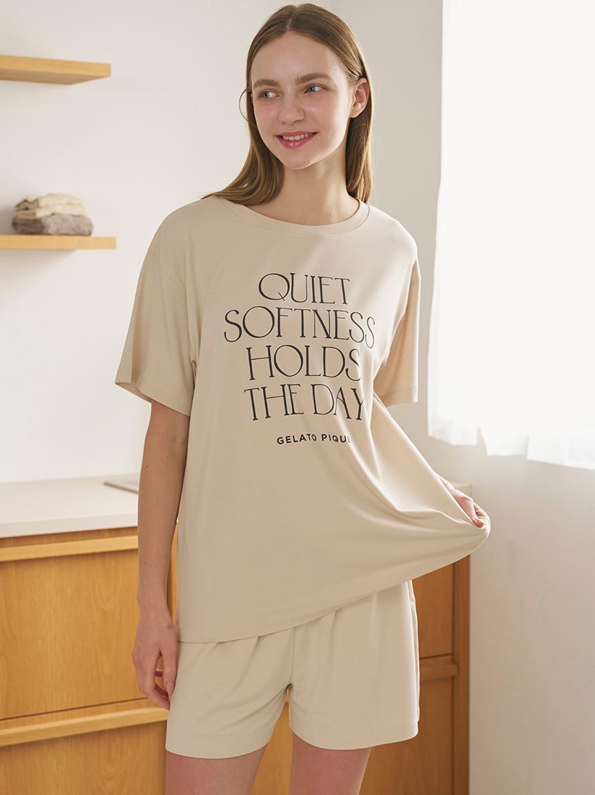 gelato pique「【接触冷感】レーヨンロゴTシャツ」|ルームウェア|