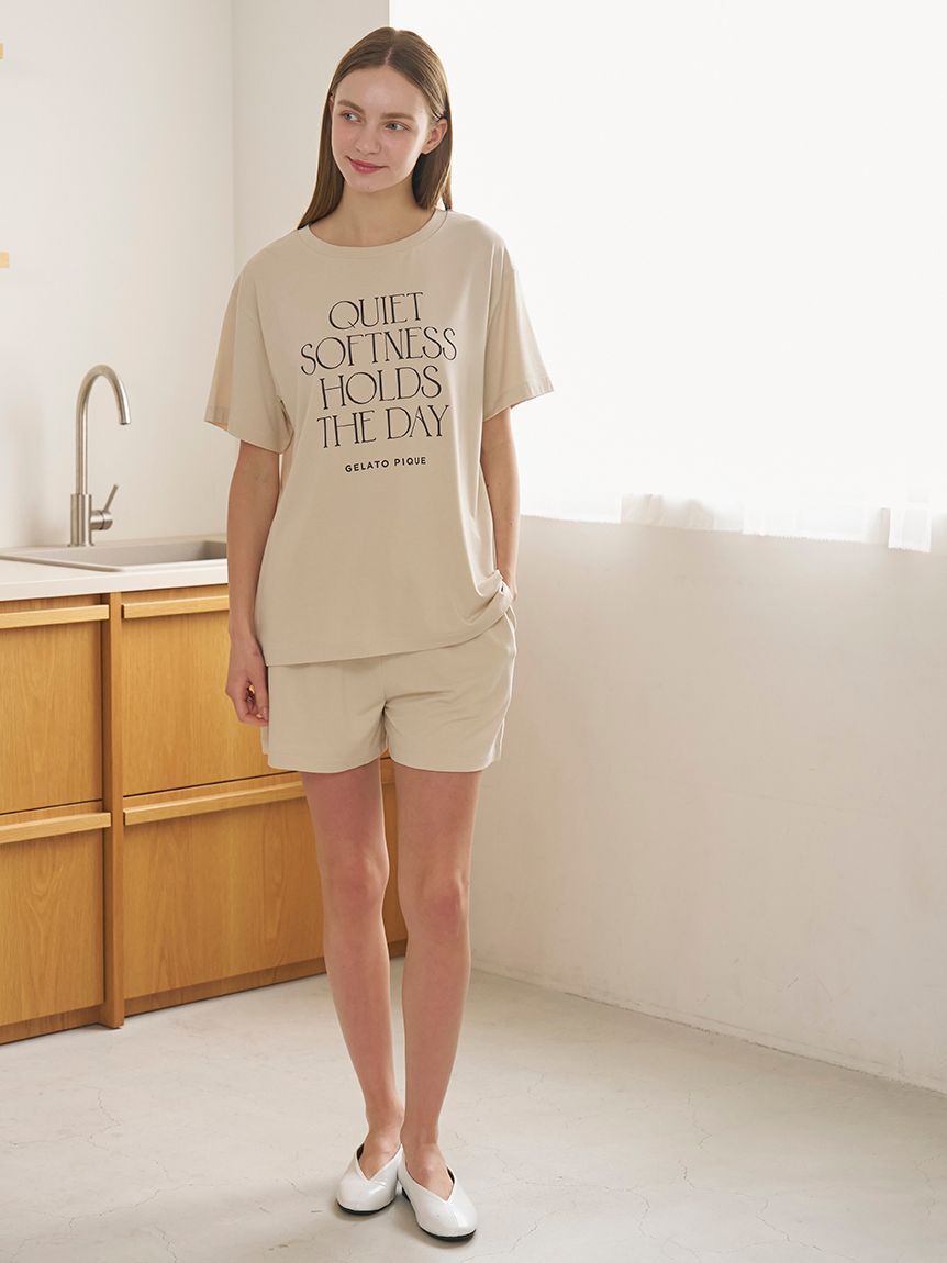 gelato pique「【接触冷感】レーヨンロゴTシャツ」|ルームウェア|