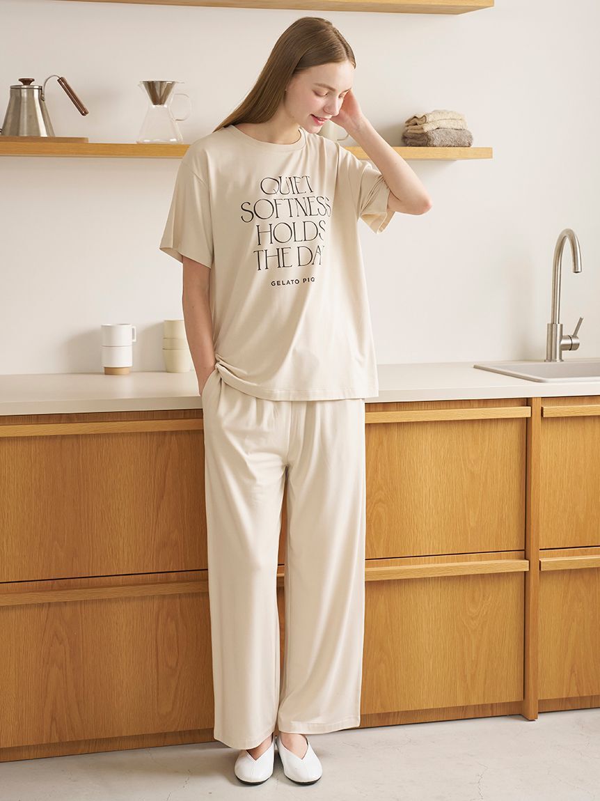 gelato pique「【接触冷感】レーヨンロゴTシャツ」|ルームウェア|