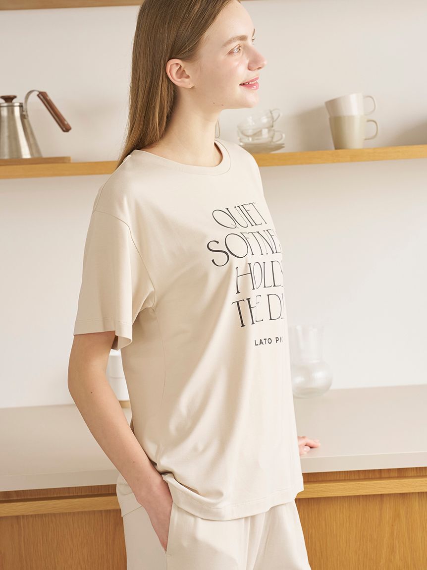 gelato pique「【接触冷感】レーヨンロゴTシャツ」|ルームウェア|
