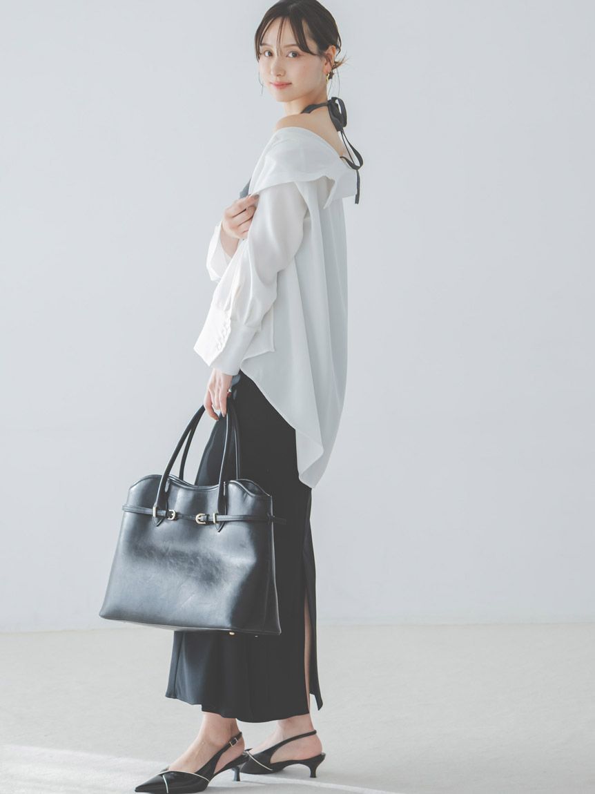 SNIDEL「【WEB限定カラーあり】ソフトベルトトートバッグ」|トートバッグ|